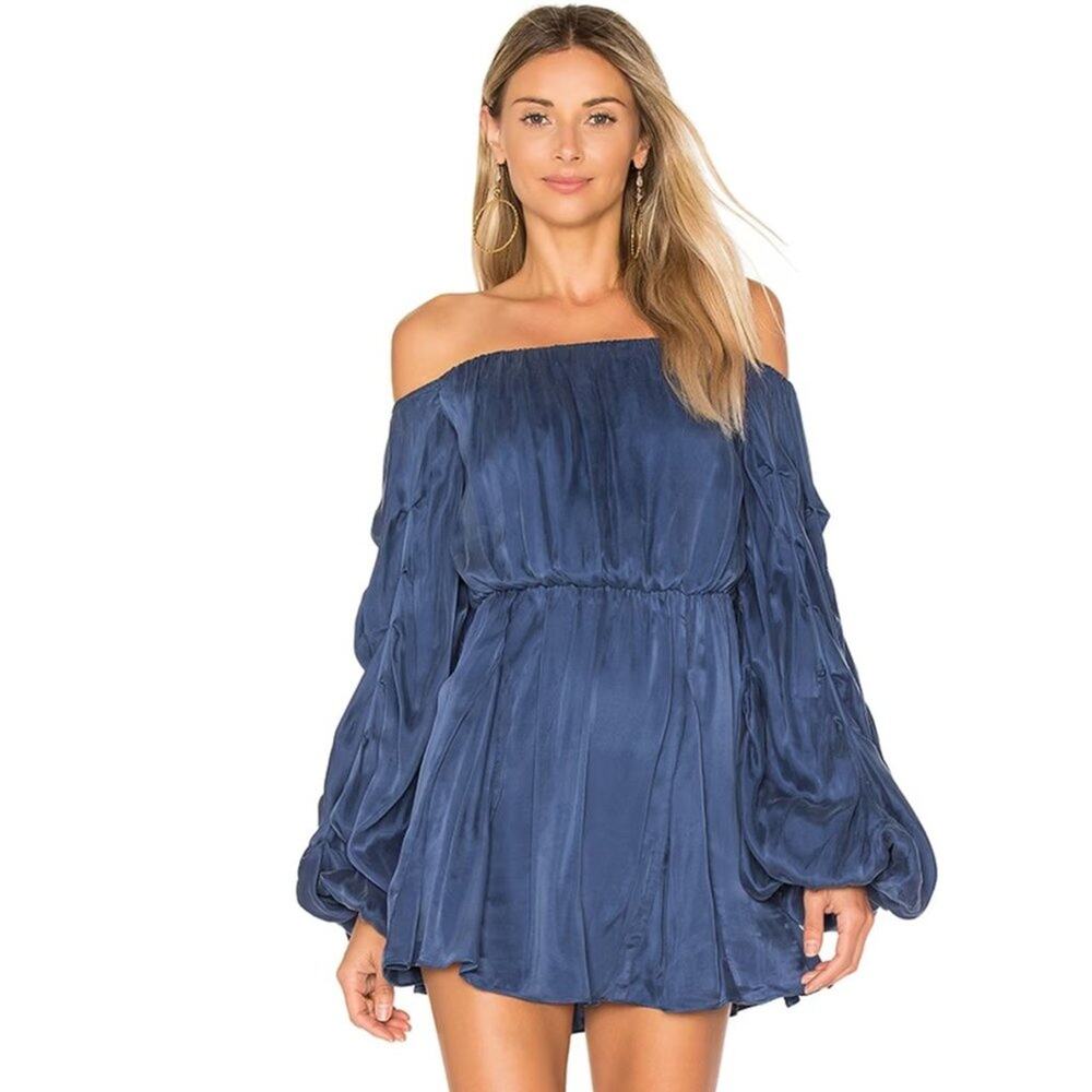 Lovers + Friends x REVOLVE Windblown Dress in Azure NWT Size Small